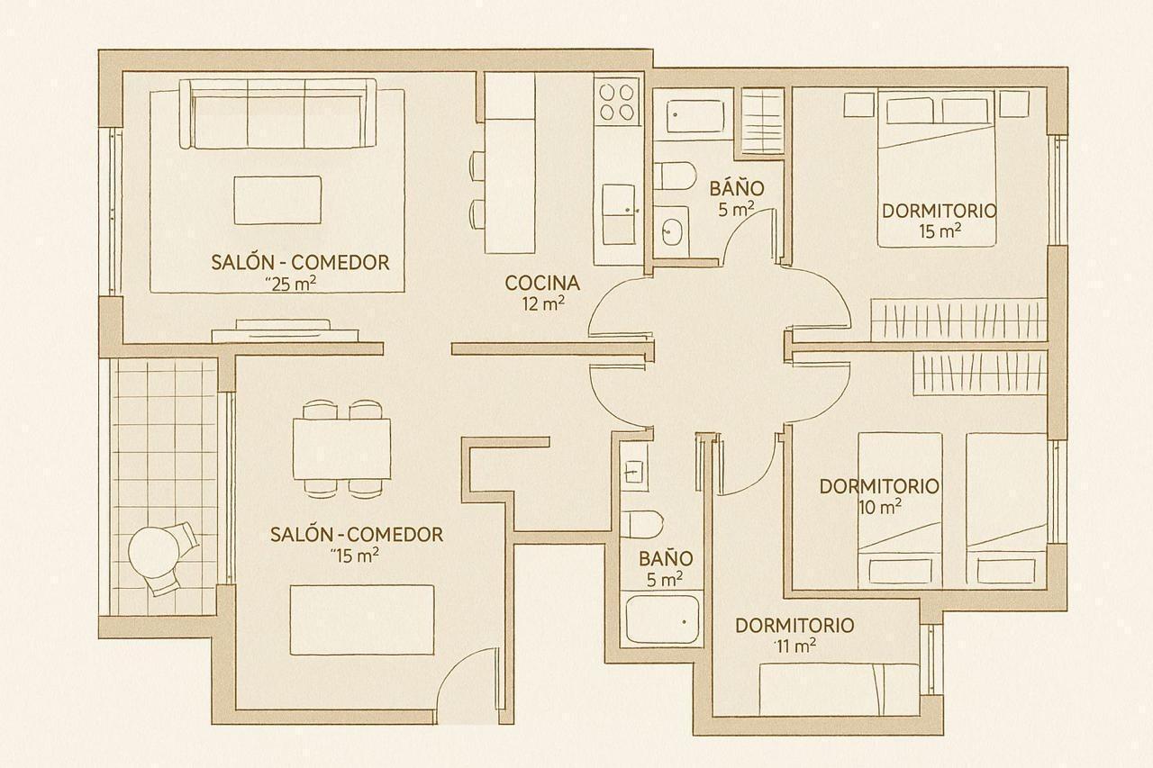 Glorieta, 19, Alberic, Valencia en venta Plano de la planta- Imagen 1 de 11