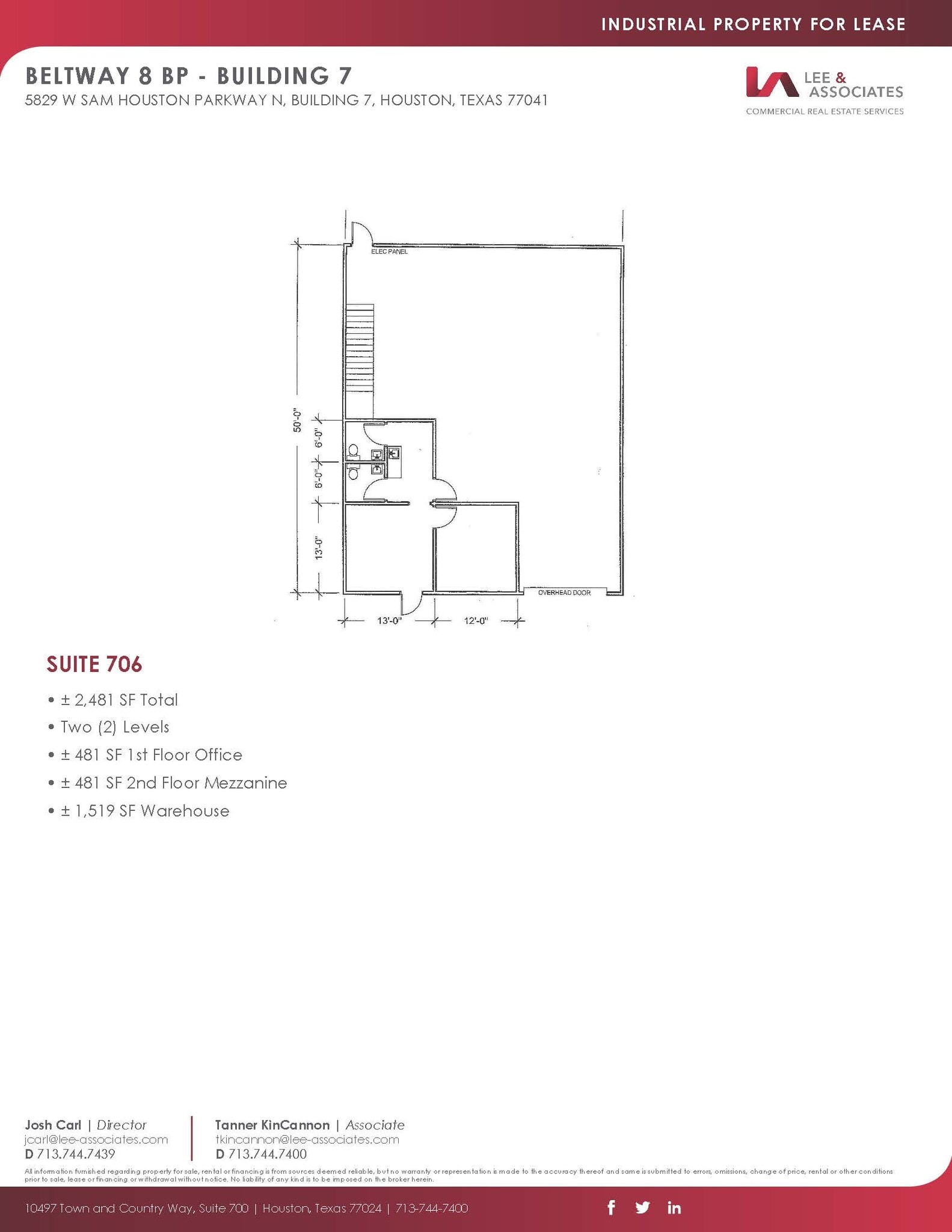 5829 W Sam Houston Pky N, Houston, TX en alquiler Plano de la planta- Imagen 1 de 1