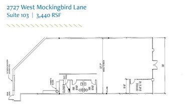 2727 W Mockingbird Ln, Dallas, TX en alquiler Plano de la planta- Imagen 1 de 1