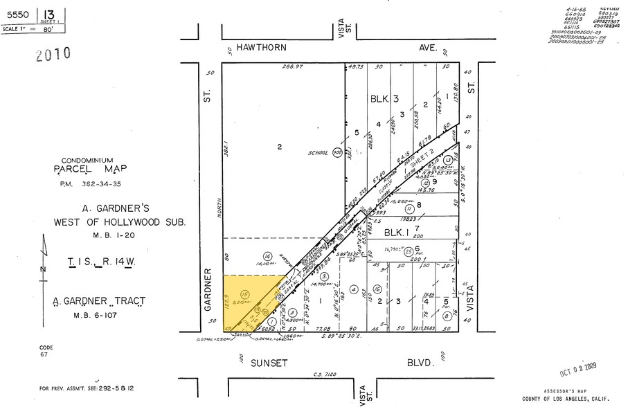 1502-1502 N Gardner St, Los Angeles, CA en alquiler - Plano de solar - Imagen 3 de 3