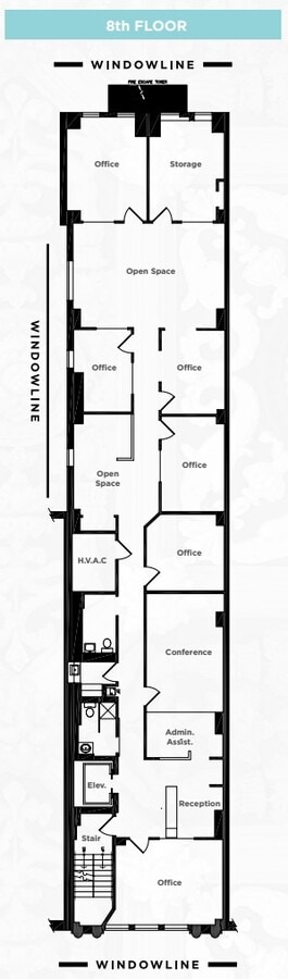 729 15th St NW, Washington, DC 20005 - Unidad 800 - - Plano de la planta - Image 1 of 1