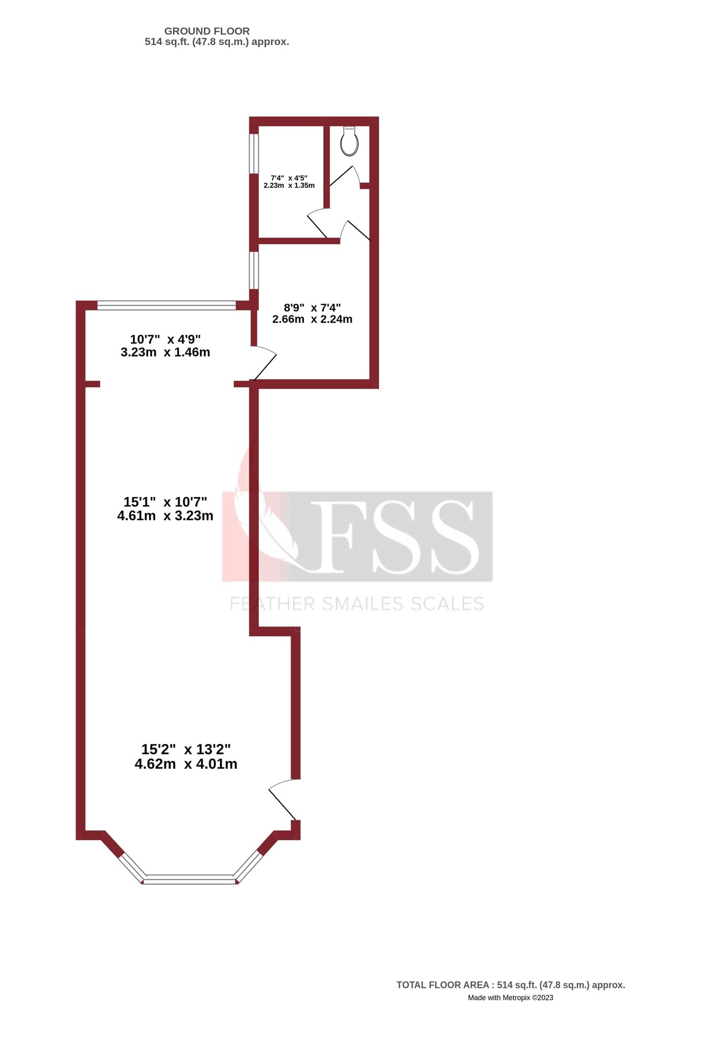 24 Cheltenham Parade, Harrogate en alquiler Plano de la planta- Imagen 1 de 3