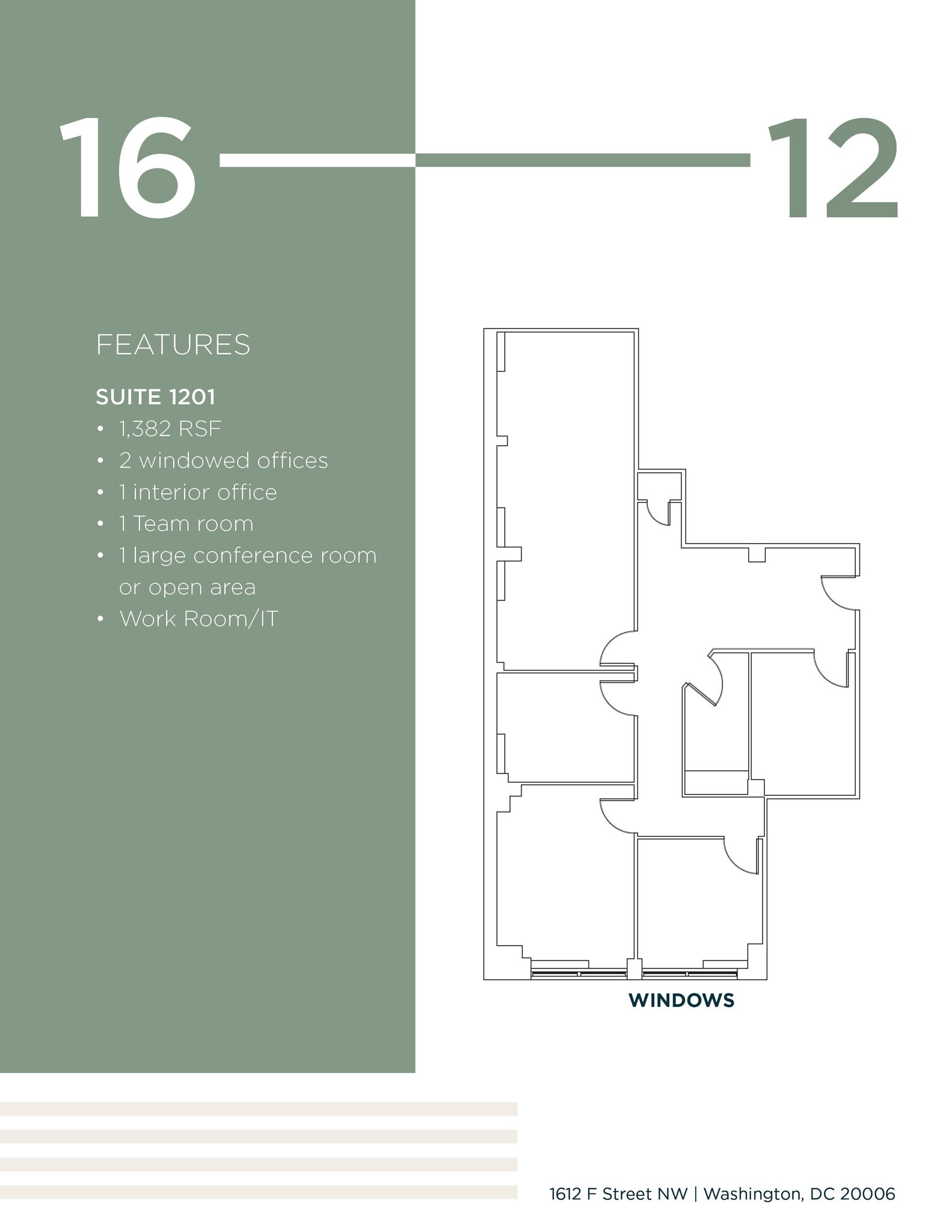 1612 K St NW, Washington, DC en alquiler Plano de la planta- Imagen 1 de 1