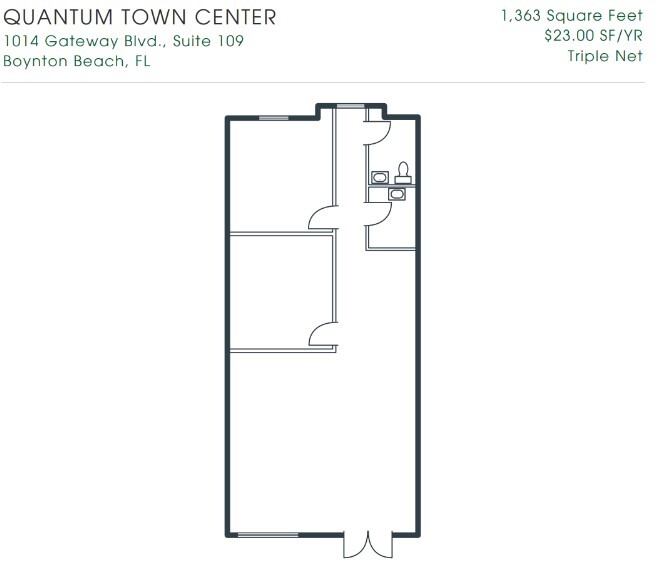 1000-1090 Gateway Blvd, Boynton Beach, FL en alquiler Plano de la planta- Imagen 1 de 1