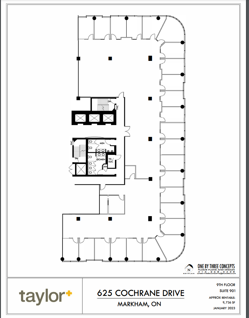 625 Cochrane Dr, Markham, ON en alquiler Plano de la planta- Imagen 1 de 1