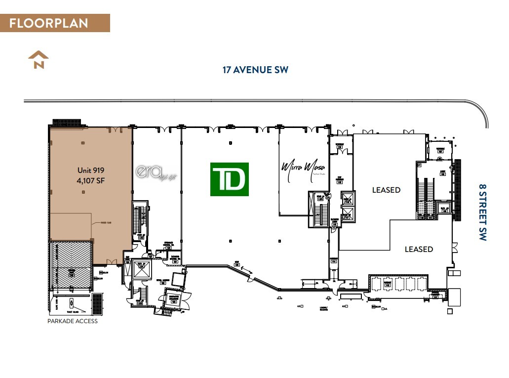 909 17 Ave SW, Calgary, AB en alquiler Plano de la planta- Imagen 1 de 1