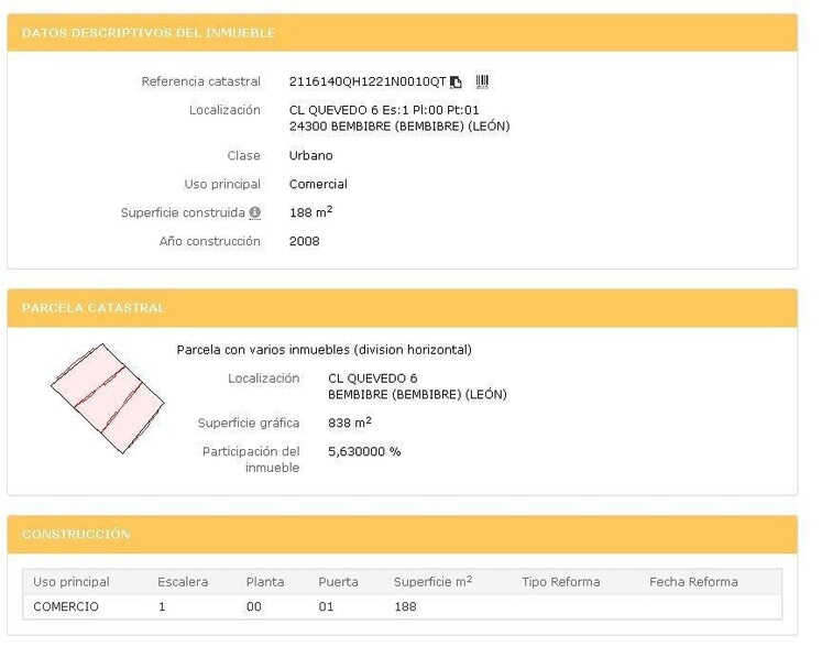 Calle Quevedo, 6, Bembibre, León en venta - Foto del edificio - Imagen 2 de 2