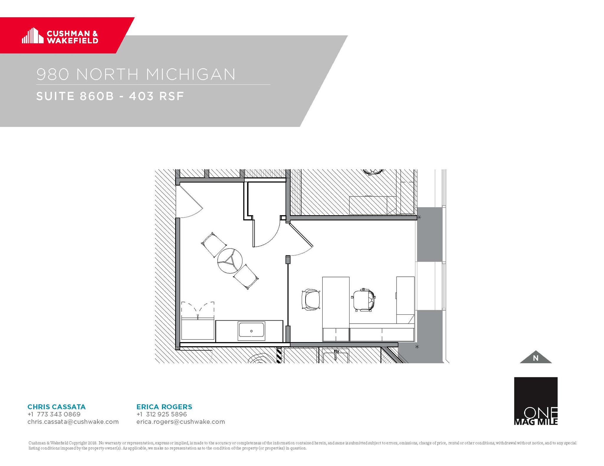 980 N Michigan Ave, Chicago, IL en alquiler Plano de la planta- Imagen 1 de 1