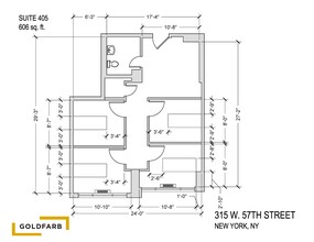 315 W 57th St, New York, NY en alquiler Plano de la planta- Imagen 1 de 2