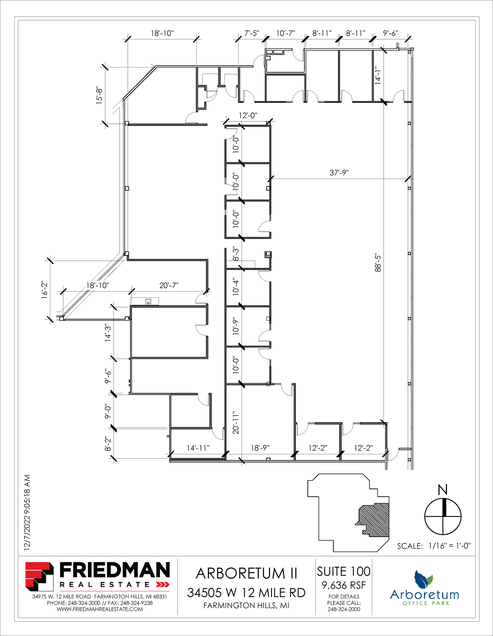 34505 W 12 Mile Rd, Farmington Hills, MI en alquiler Plano de la planta- Imagen 1 de 3