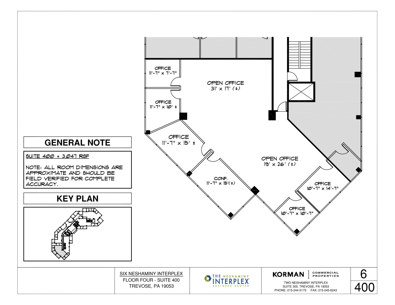 6 Neshaminy Interplex, Trevose, PA en alquiler Plano de la planta- Imagen 1 de 1