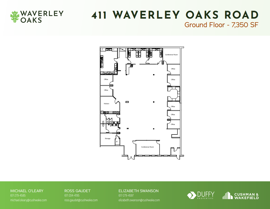 411 Waverley Oaks Rd, Waltham, MA en alquiler Plano de la planta- Imagen 1 de 1