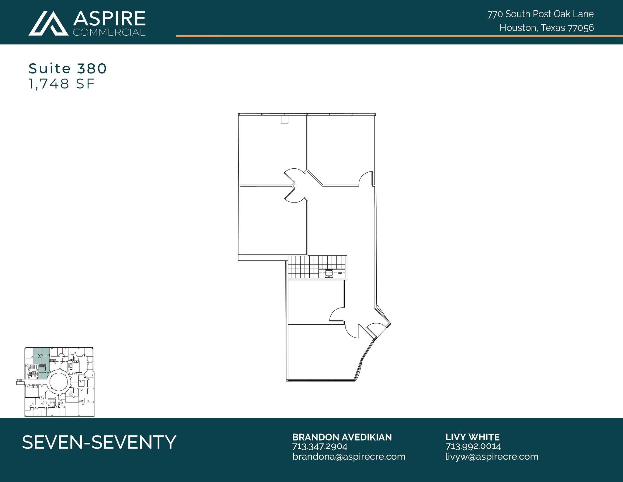 770 S Post Oak Ln, Houston, TX en alquiler Plano de la planta- Imagen 1 de 3