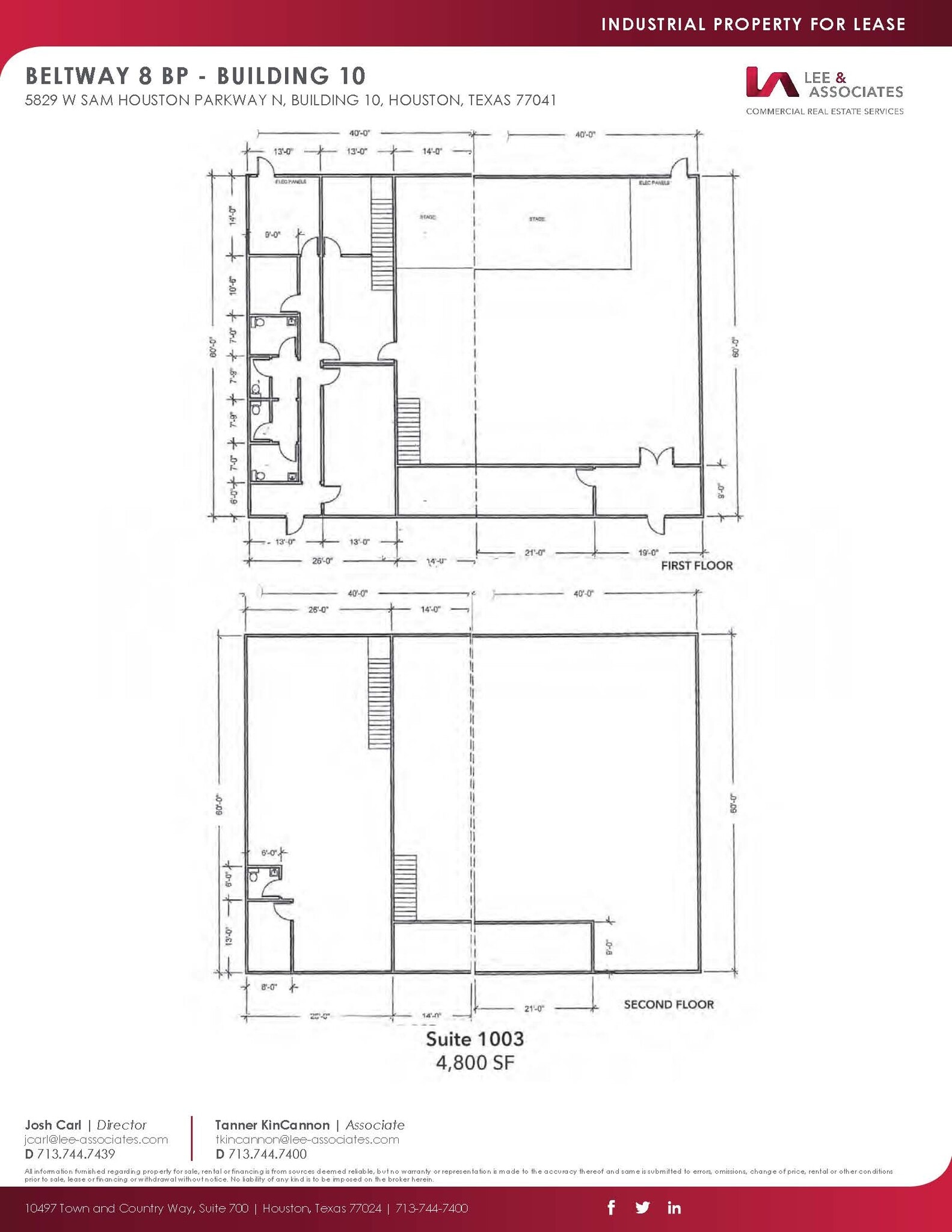 5829 W Sam Houston Pky N, Houston, TX en alquiler Plano de la planta- Imagen 1 de 1