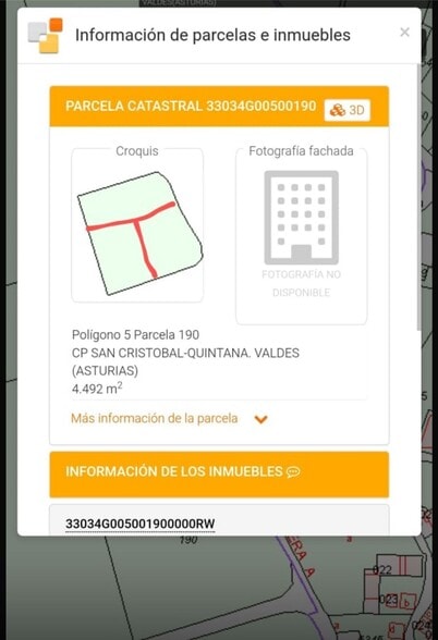 San Cristóbal, Parcela 190, Valdés, Asturias en venta - Plano del sitio - Imagen 1 de 2