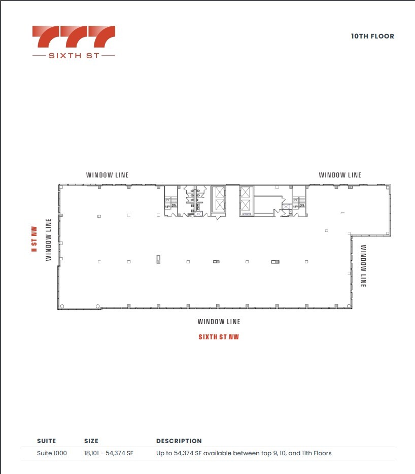 777 6th St NW, Washington, DC en alquiler Plano de la planta- Imagen 1 de 1