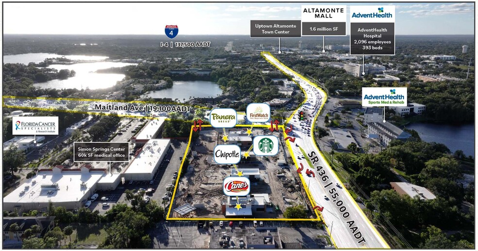 780 E Altamonte Dr, Altamonte Springs, FL en venta - Vista aérea - Imagen 3 de 9