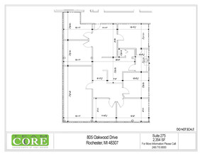 805 Oakwood Dr, Rochester, MI en alquiler Plano de la planta- Imagen 1 de 1