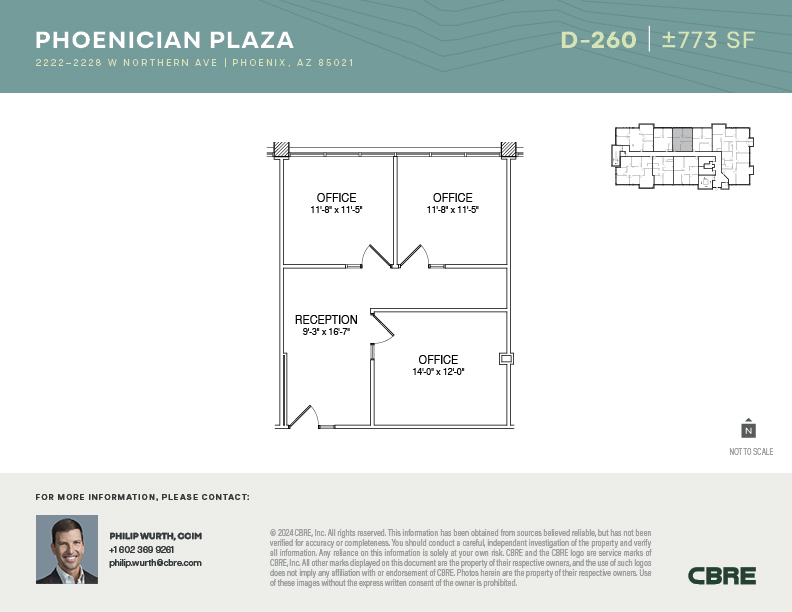 2222-2228 W Northern Ave, Phoenix, AZ en alquiler Plano de la planta- Imagen 1 de 1