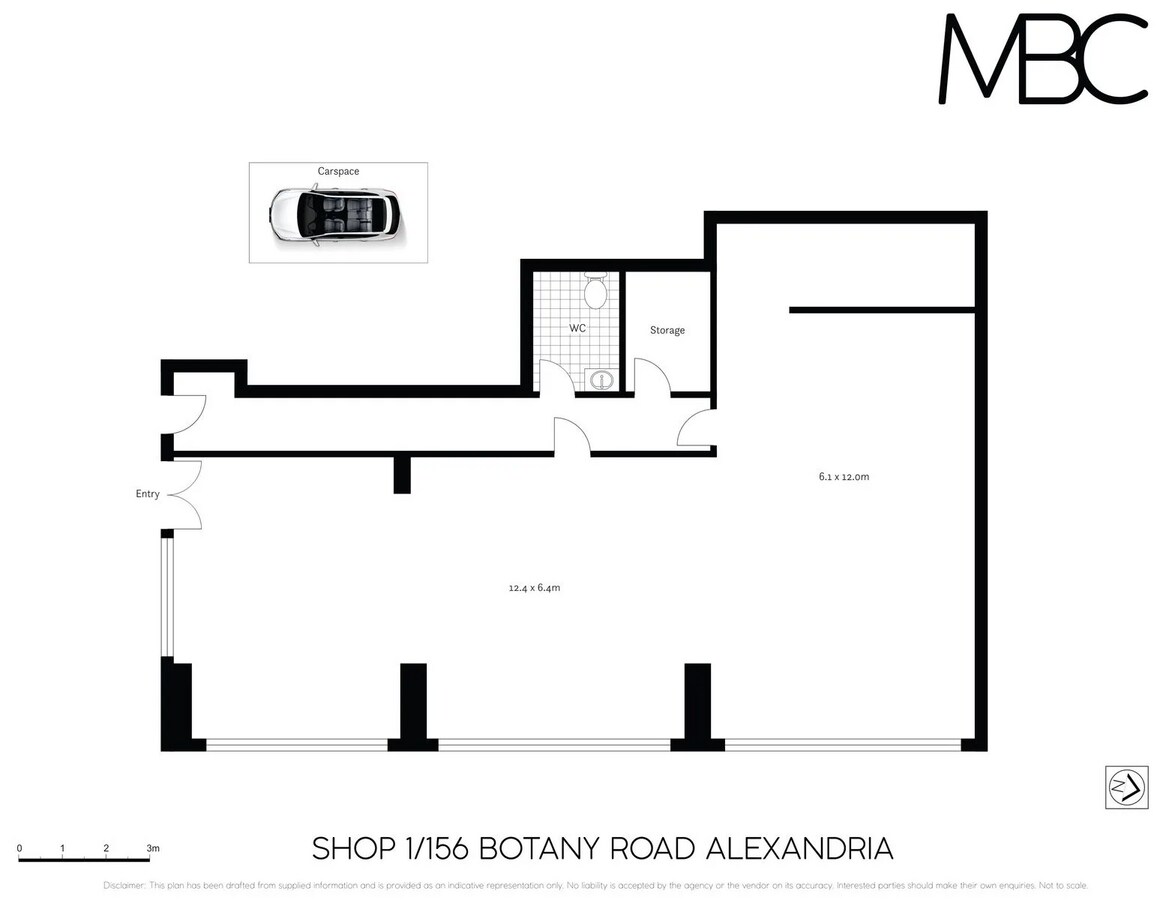 156 Botany Rd, Alexandria, NSW 2015 - Unidad 1 -  - Plano de la planta - Image 1 of 1