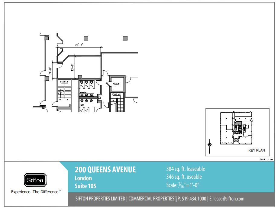 200 Queens Ave, London, ON en alquiler Plano de la planta- Imagen 1 de 1