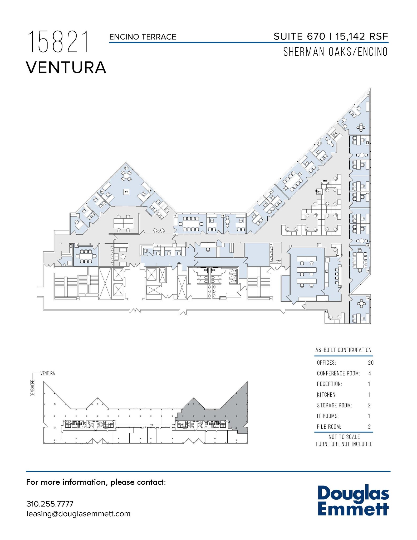 15821 Ventura Blvd, Encino, CA en alquiler Plano de la planta- Imagen 1 de 1