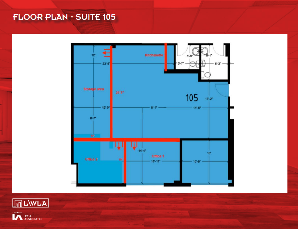 12381 Wilshire Blvd, Los Angeles, CA en alquiler Plano de la planta- Imagen 1 de 2