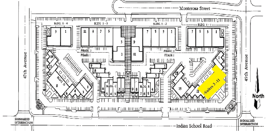 4502 W Indian School Rd, Phoenix, AZ en alquiler - Plano del sitio - Imagen 2 de 4