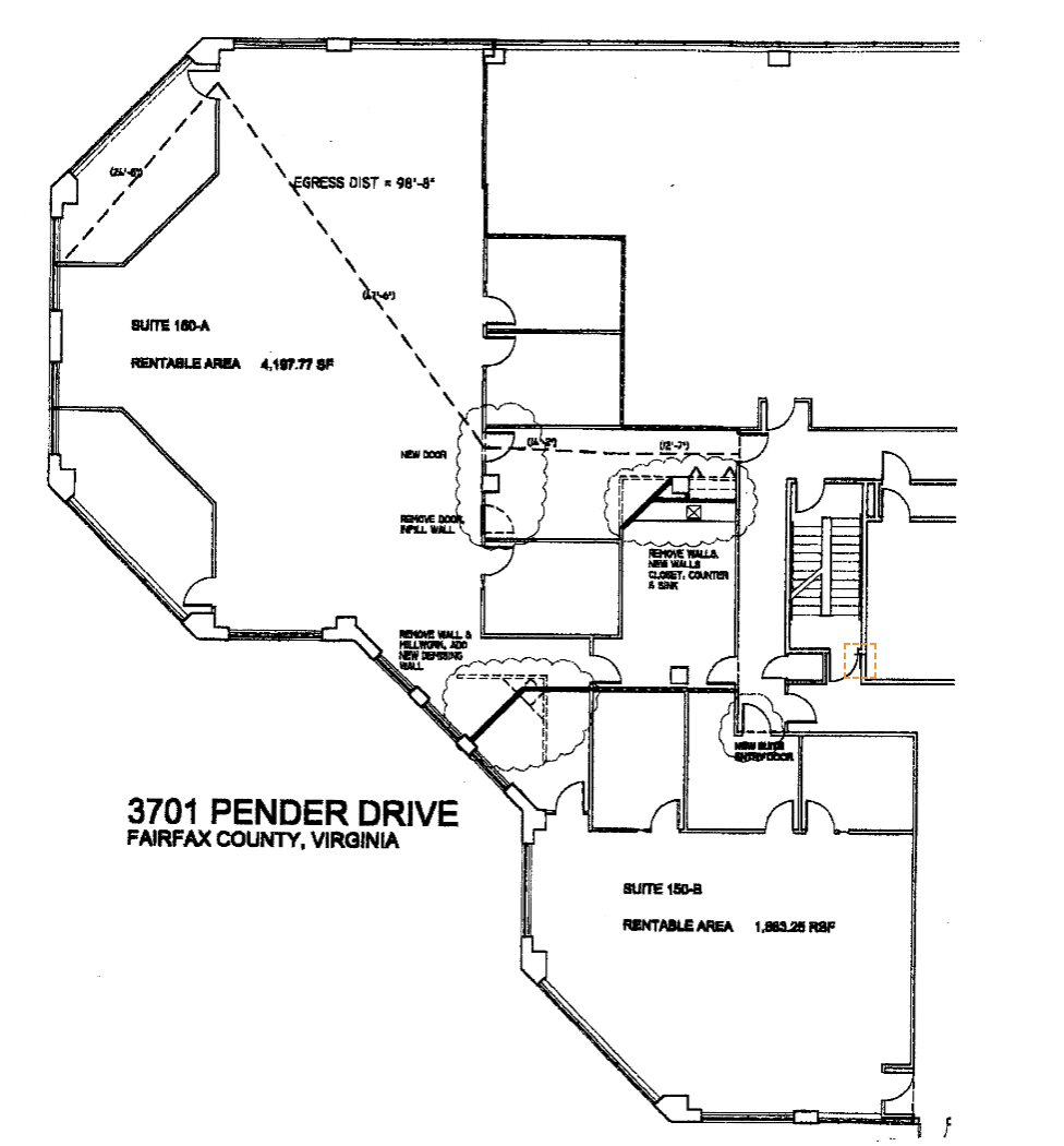 3701 Pender Dr, Fairfax, VA en alquiler Plano de la planta- Imagen 1 de 1