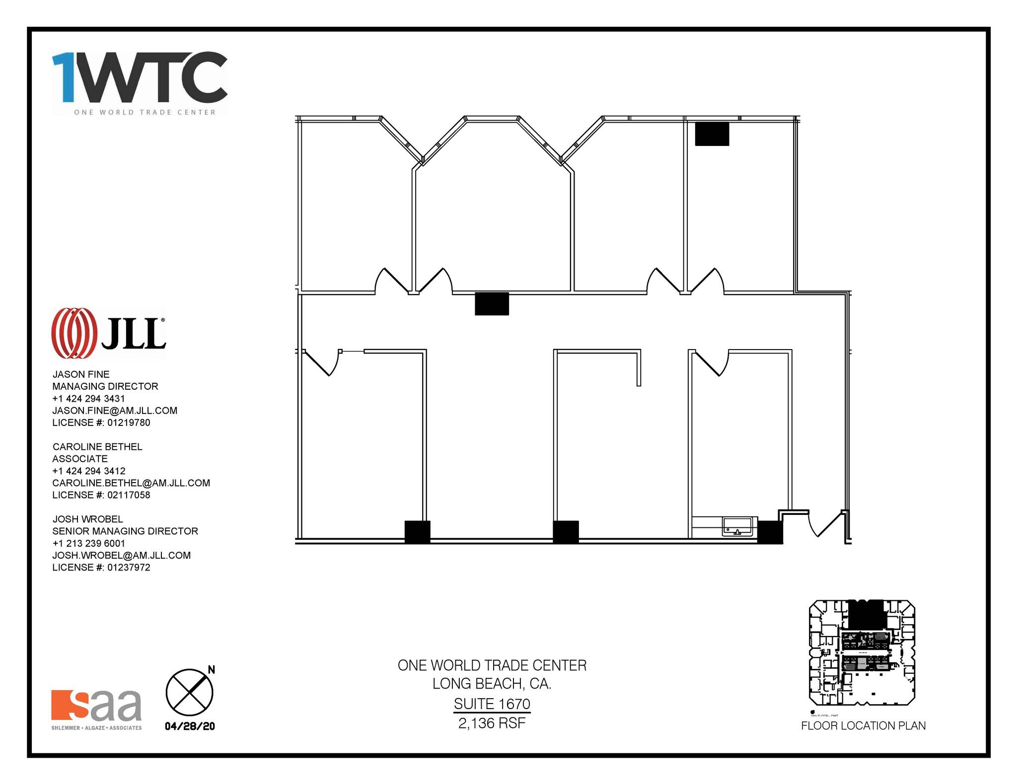 1 World Trade Ctr, Long Beach, CA en alquiler Plano de la planta- Imagen 1 de 1