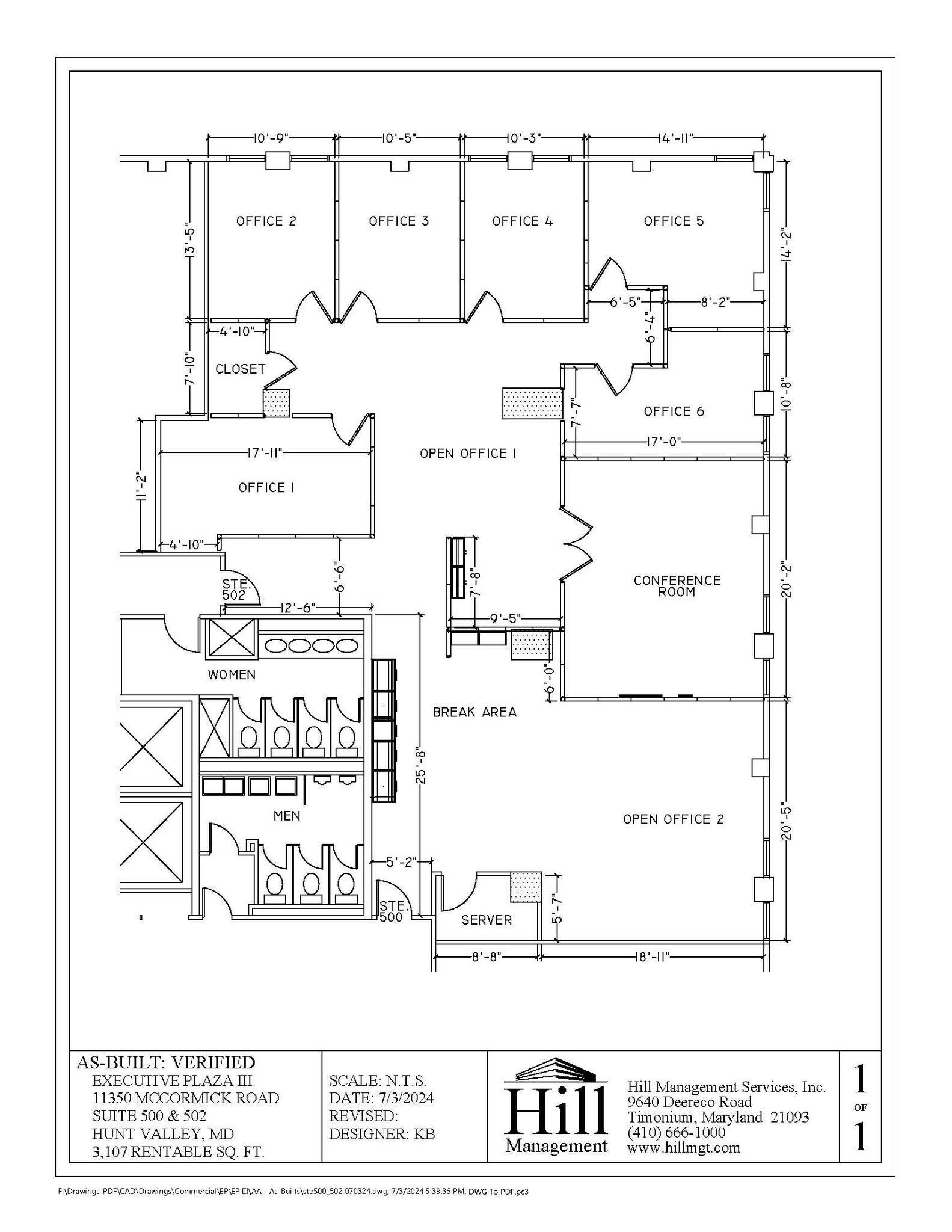 11350 McCormick Rd, Hunt Valley, MD en alquiler Plano de la planta- Imagen 1 de 1