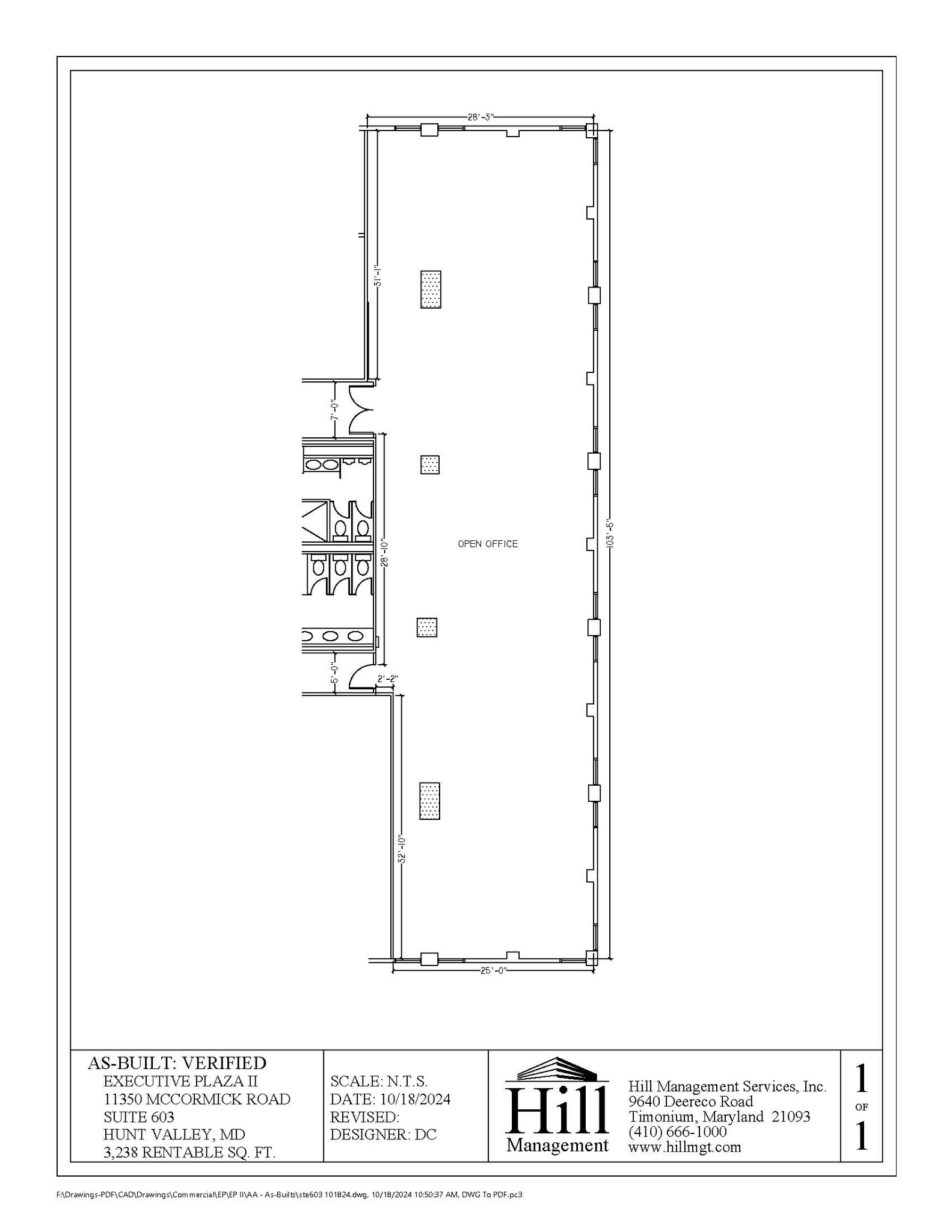 11350 McCormick Rd, Hunt Valley, MD en alquiler Plano de la planta- Imagen 1 de 1