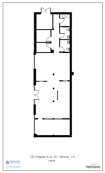 129 W Maple Ave, Vienna, VA en alquiler - Plano de la planta - Imagen 2 de 2