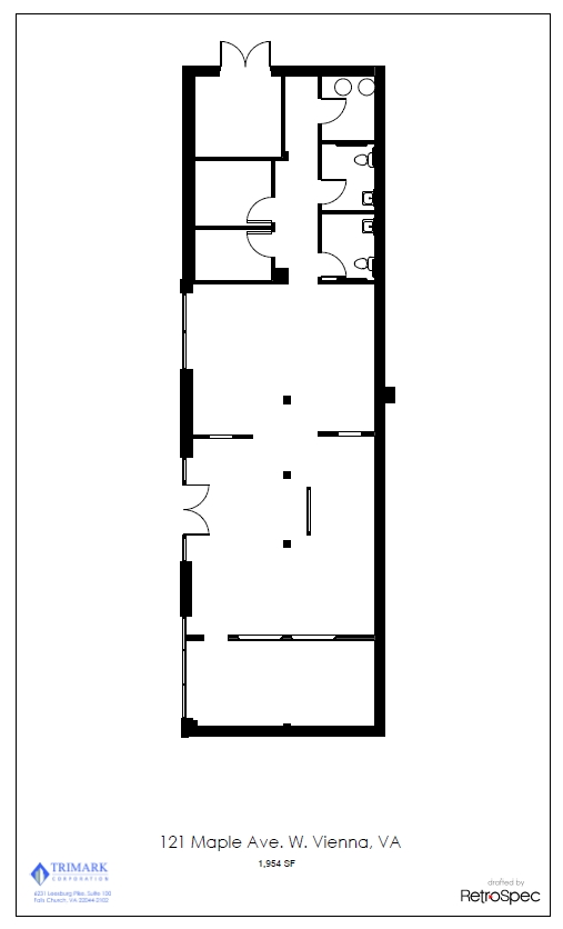 129 W Maple Ave, Vienna, VA en alquiler Plano de la planta- Imagen 1 de 1