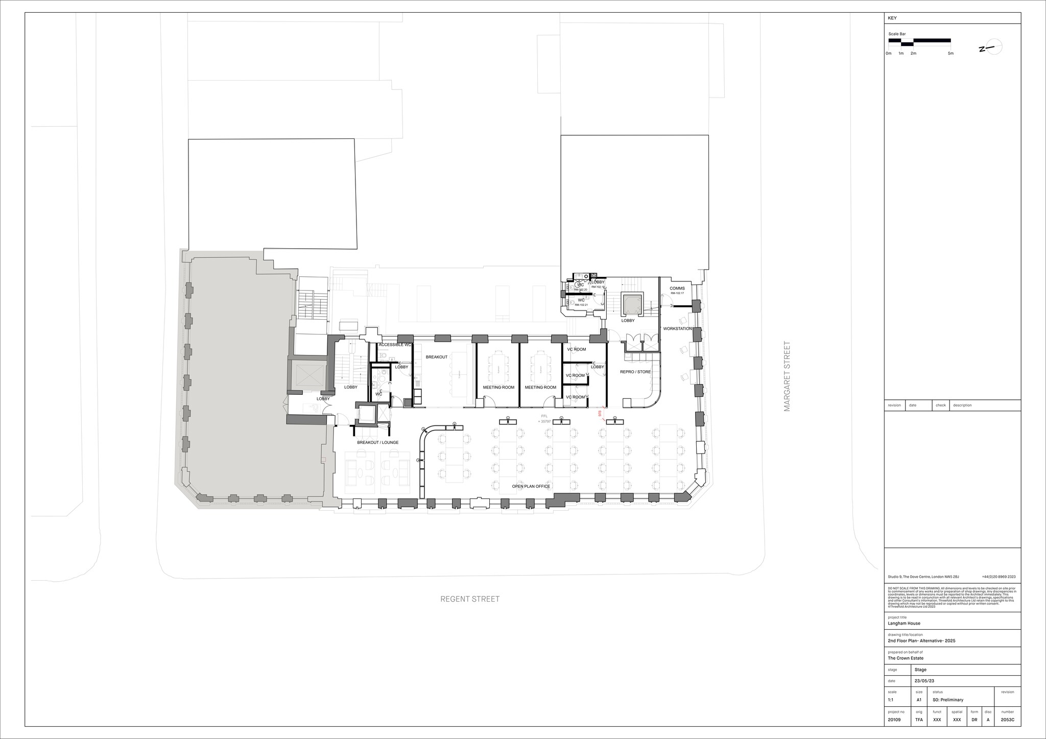 12 Little Portland St, London en alquiler Plano del sitio- Imagen 1 de 10