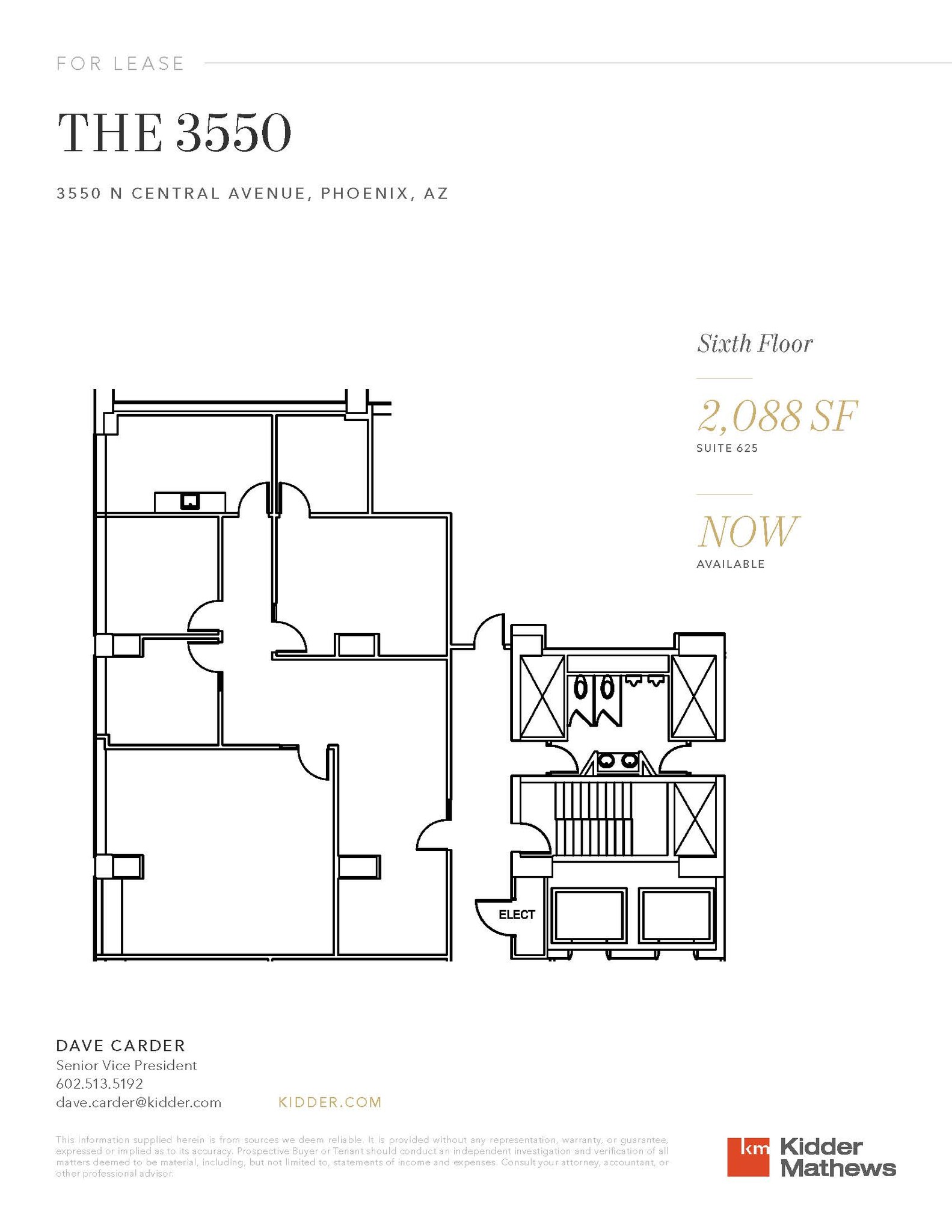 3550 N Central Ave, Phoenix, AZ en alquiler Plano de la planta- Imagen 1 de 1