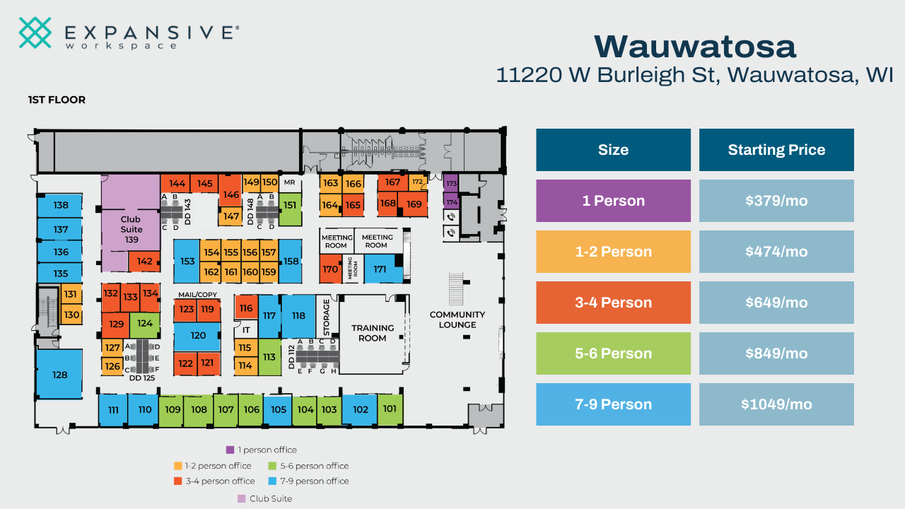 11220 W burleigh St, Wauwatosa, WI en alquiler Plano de la planta- Imagen 1 de 5