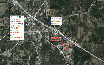 Interstate 75 & GA Hwy 18, Forsyth, GA - VISTA AÉREA  vista de mapa