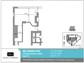 255 Queens Ave, London, ON en alquiler Plano de la planta- Imagen 1 de 1