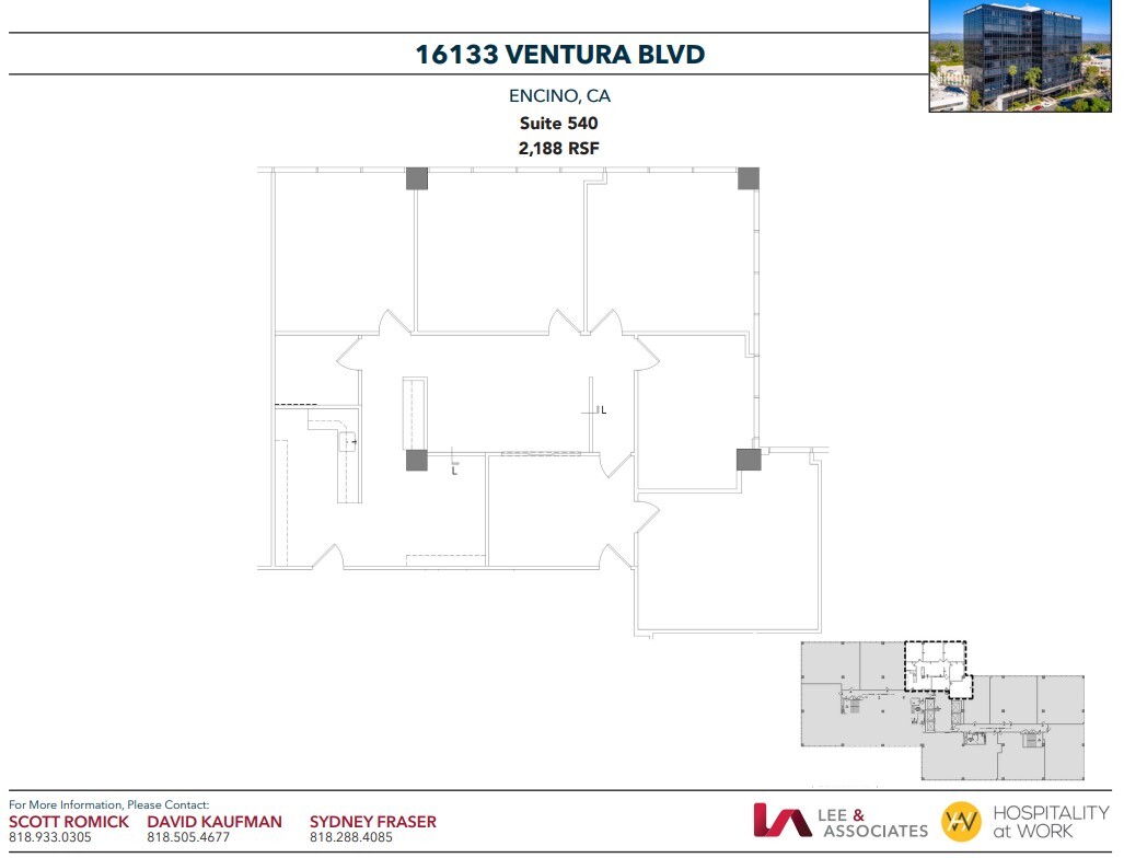 16133 Ventura Blvd, Encino, CA en alquiler Plano de la planta- Imagen 1 de 1