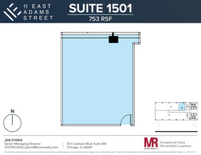 11 E Adams St, Chicago, IL en alquiler Plano de la planta- Imagen 1 de 1