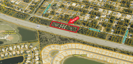 722-734 Meadow Rd, Lehigh Acres, FL - VISTA AÉREA  vista de mapa - Image1