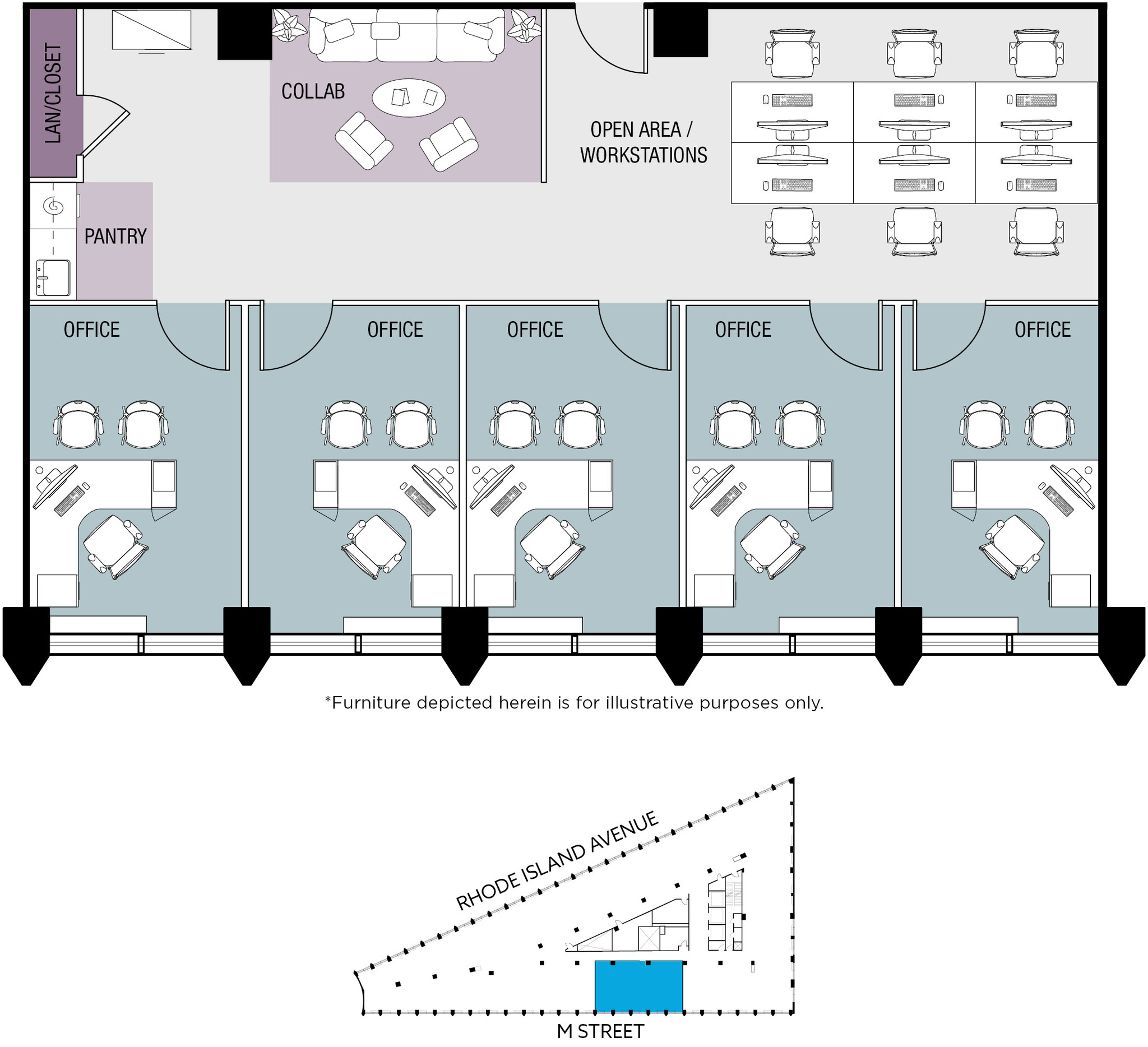 1730 Rhode Island Ave NW, Washington, DC en alquiler Plano de la planta- Imagen 1 de 10