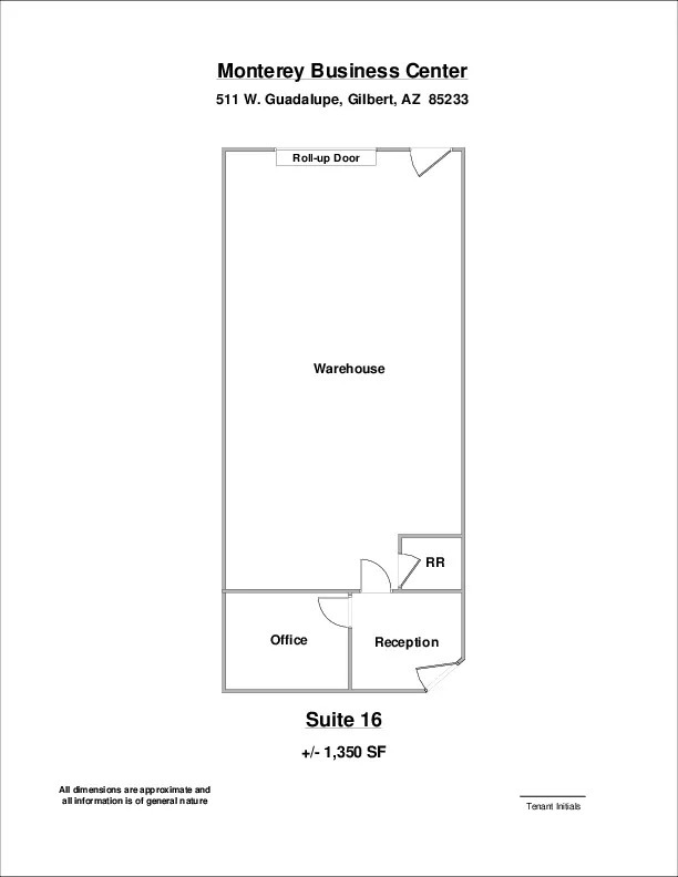 511 W Guadalupe Rd, Gilbert, AZ en alquiler Plano de la planta- Imagen 1 de 1