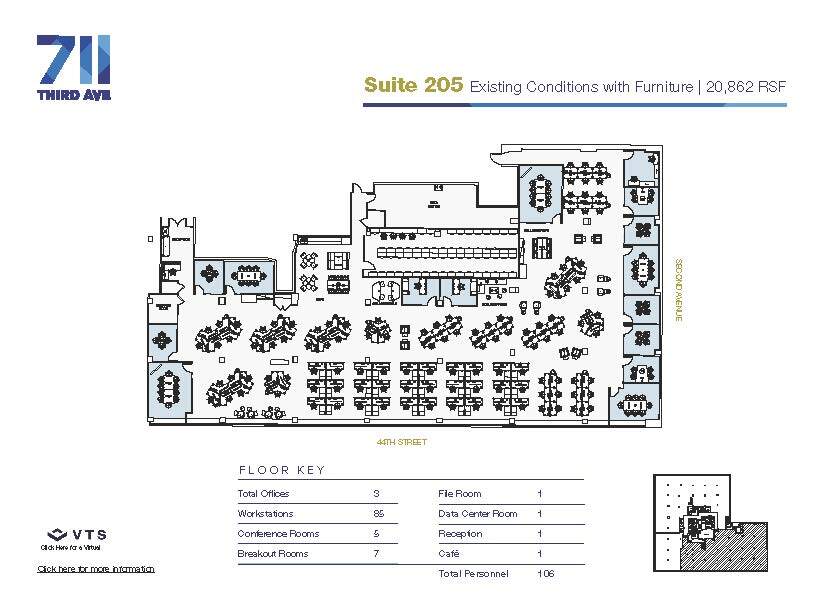 711 Third Ave, New York, NY en alquiler Plano de la planta- Imagen 1 de 1