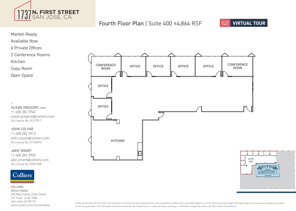 1737 N 1st St, San Jose, CA en alquiler Plano de la planta- Imagen 1 de 1