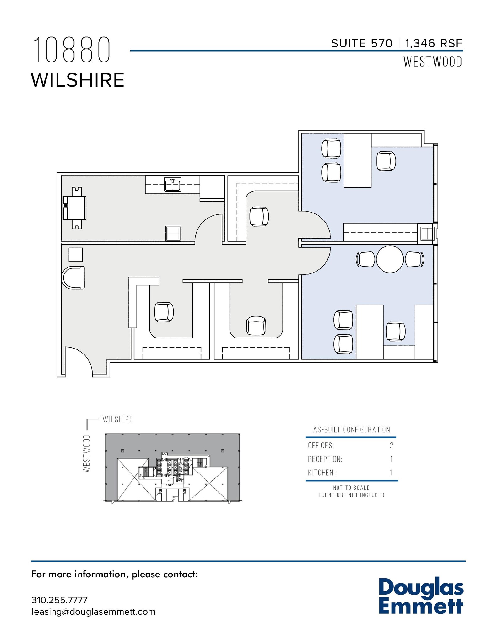 10880 Wilshire Blvd, Los Angeles, CA en alquiler Plano de la planta- Imagen 1 de 1