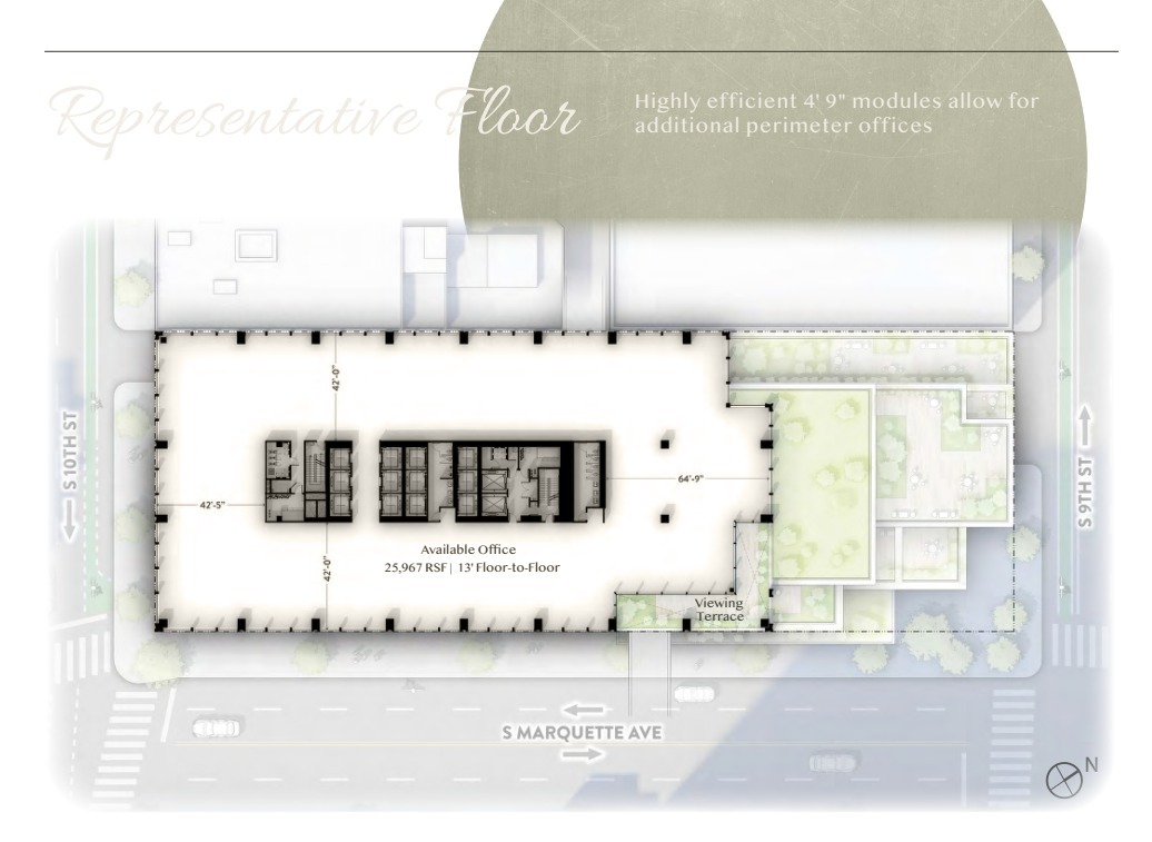 900 Marquette Ave, Minneapolis, MN en alquiler Plano de la planta- Imagen 1 de 1