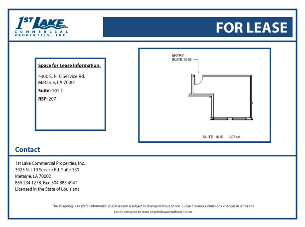 4300 S I-10 Service Rd, Metairie, LA en alquiler Plano de la planta- Imagen 1 de 1