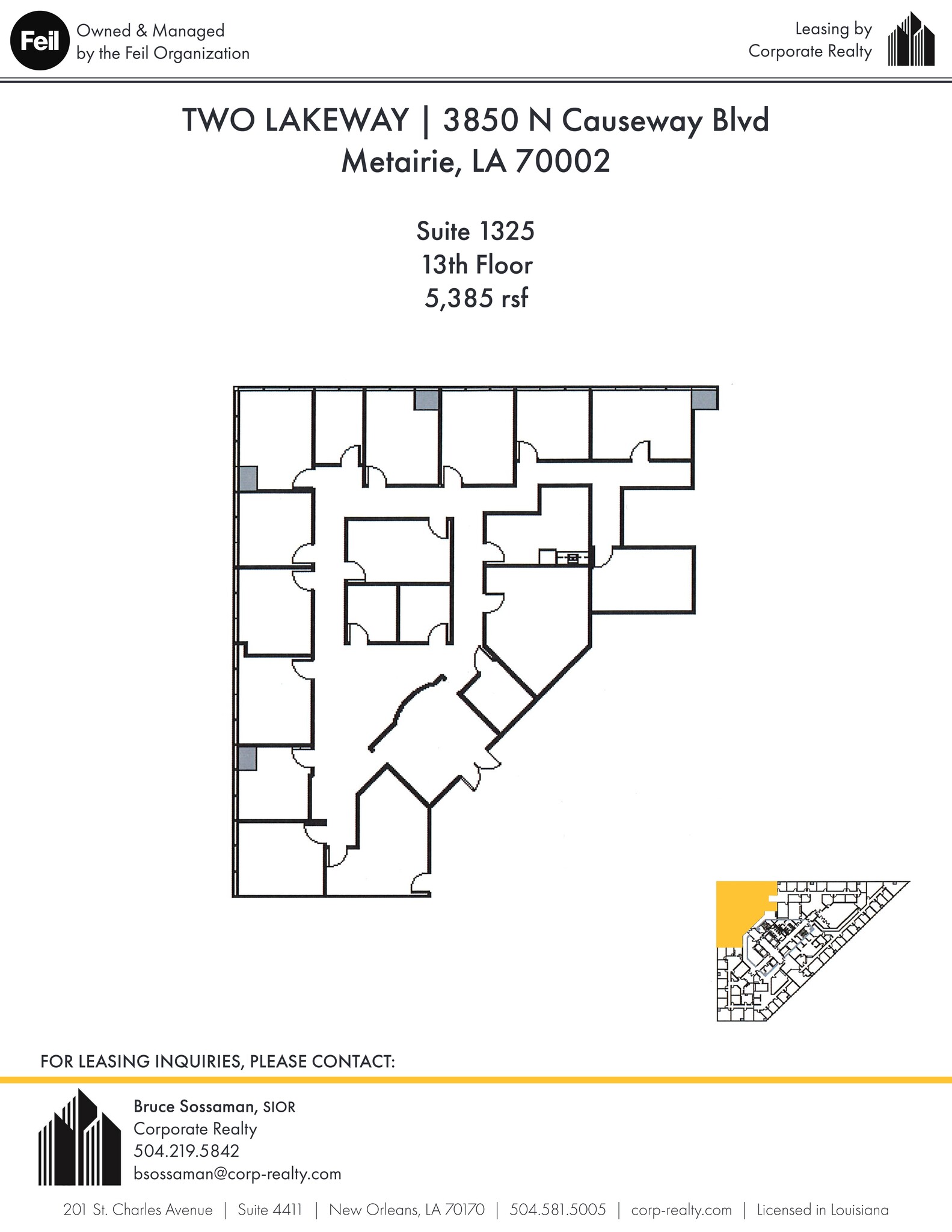 3900 N Causeway Blvd, Metairie, LA en alquiler Plano del sitio- Imagen 1 de 1